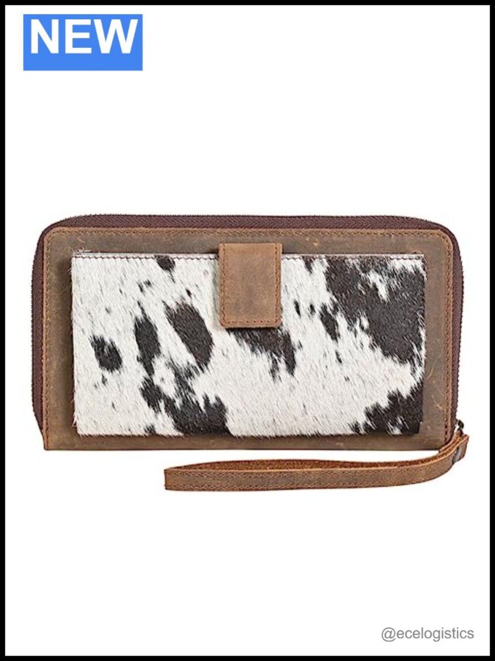 Women's Leather Bi-Fold Wallet with Removable Wrist Strap